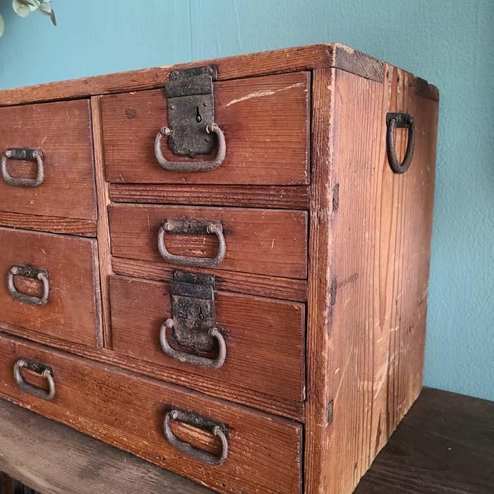古家具・古道具・小引き出し・昭和レトロ・6引き出し | 旅する 古家具・古道具・小引き出し・昭和レトロ・6引き出し | 旅する