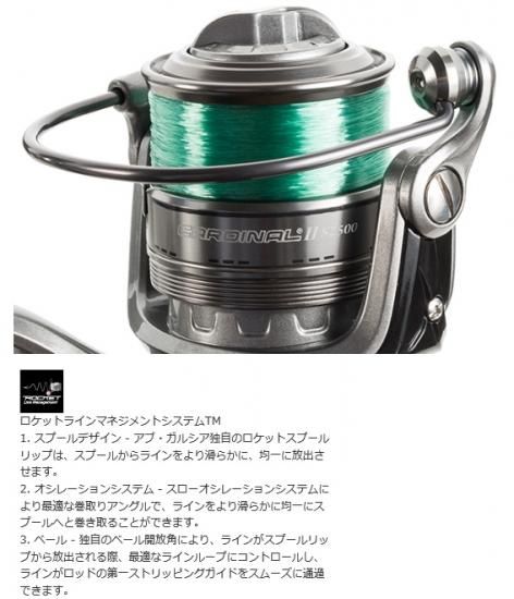 スピニングリール 17 カーディナル II S リールケース付