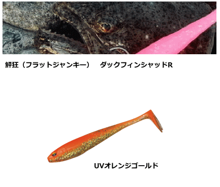 ダイワ 鮃狂 フラットジャンキー ダックフィンシャッドr 5インチ Uvオレンジゴールド