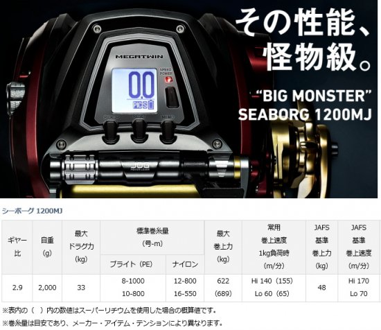 Daiwa Seaborg 1200MJ from DAIWA - CHAOS Fishing