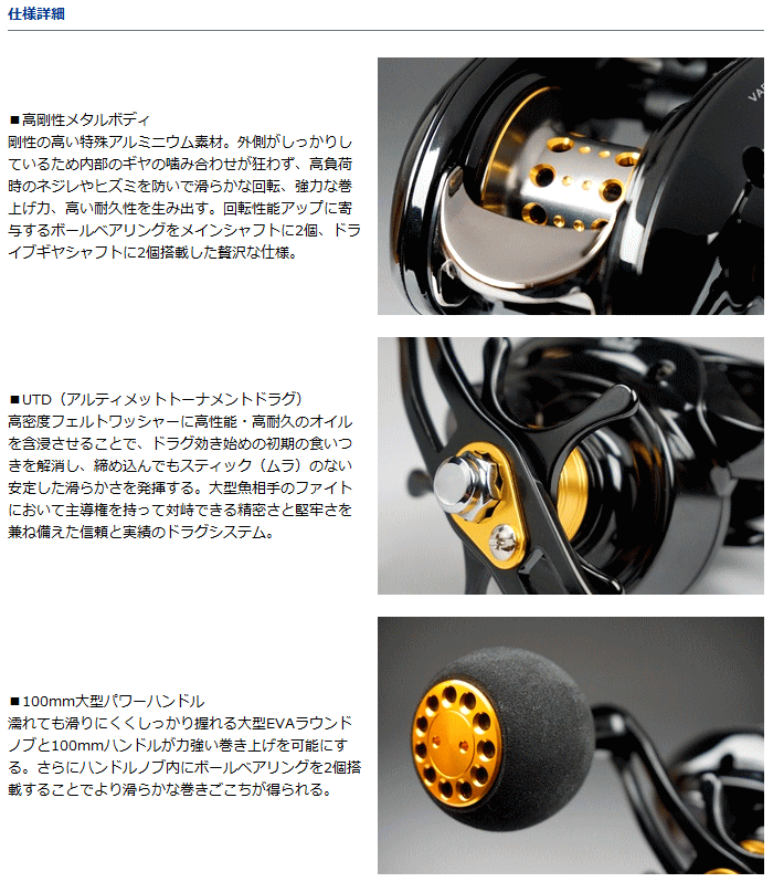 ダイワ ヴァデル ベイジギング 100sh 右ハンドル ダイワ ヴァデル ベイジギング 100sh 右ハンドル