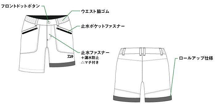 ダイワ レインマックス(R) レインショートパンツ DR-5107P