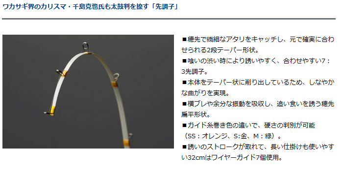 ダイワ クリスティア ワカサギ穂先 先調子 32SS ダイワ クリスティア ワカサギ穂先 先調子 32SS