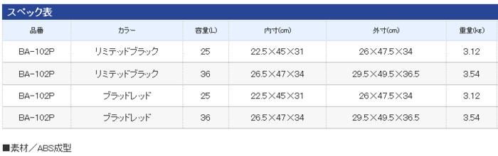 シマノ TOUGH&WASH クールバッグ リミテッドプロ BA-102P シマノ TOUGH&WASH クールバッグ リミテッドプロ BA-102P