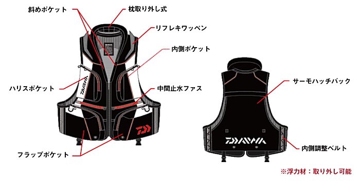 ダイワ トーナメント バリアテック(R) 枕つきサイバーフロート DF-3508 ライトグレー XL(LL)サイズ / 救命具 (送料無料)