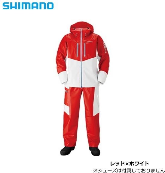 SHIMANO マリンライトスーツ　RA-034N 2XLサイズ シマノ マリンライトスーツ RA-034N レッド×ホワイト 2XL(3L