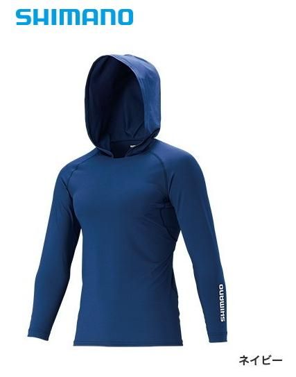 新品未使用　シマノ ウェア サンプロテクション フーディーシャツ XL ネイビー 新商品】紫外線をシャットアウト！！「シマノ/サン