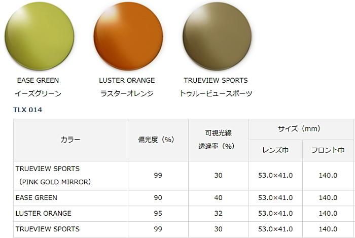 ダイワ TLX 014 ラスターオレンジ / タレックス TALEX偏光グラス