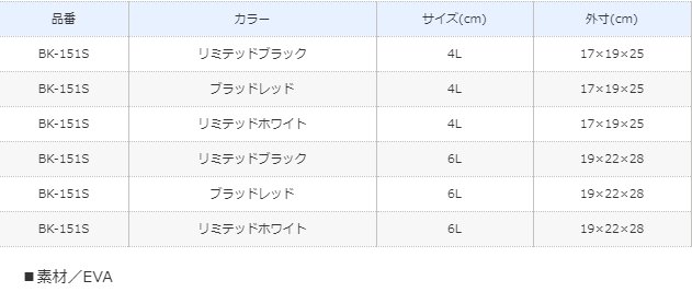 シマノ 水汲みバッカン リミテッドプロ BK-151S ブラッドレッド 4L