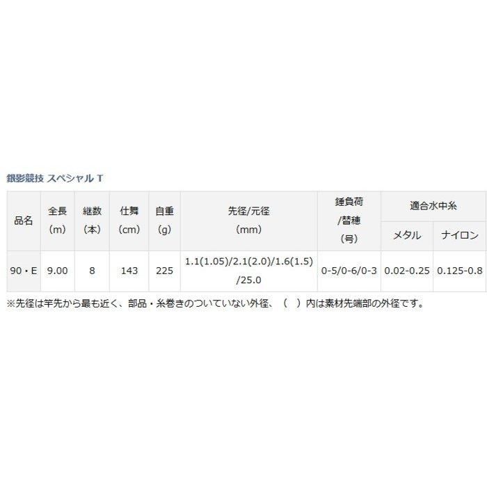 ダイワ 銀影競技 スペシャル T 90・E / 鮎竿 (O01) (D01) 【本店 ダイワ 銀影競技 スペシャル T 90・E / 鮎竿 (O01) (D01) 【本店