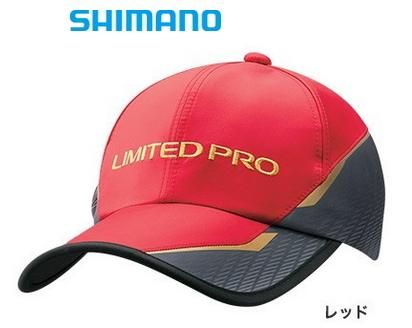シマノ 撥水キャップ リミテッドプロ Ca 024s レッド フリーサイズ 帽子 S01 O01