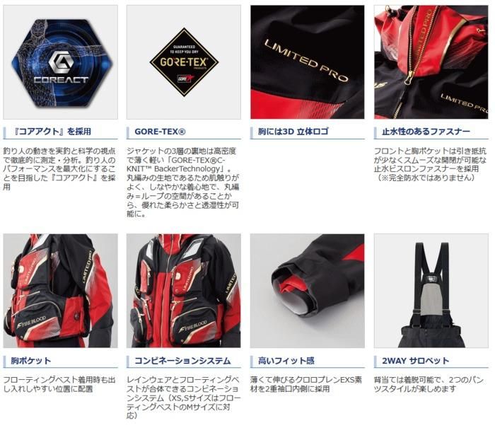 シマノ ゴアテックス (R) レインスーツ リミテッド プロ RA-112S シマノ ゴアテックス (R) レインスーツ リミテッド プロ RA-112S