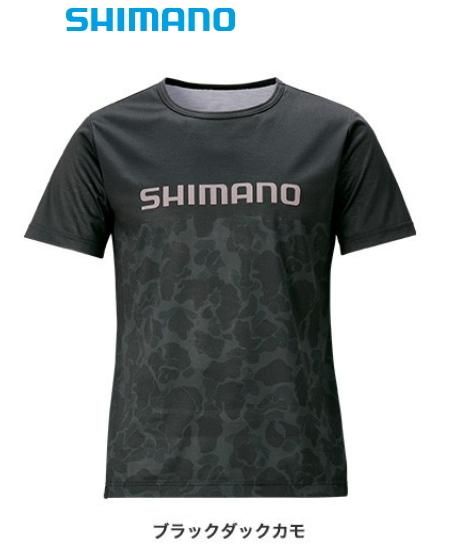 シマノ Tシャツ (半袖) SH-096T ブラックダックカモ XL(LL)サイズ (S01