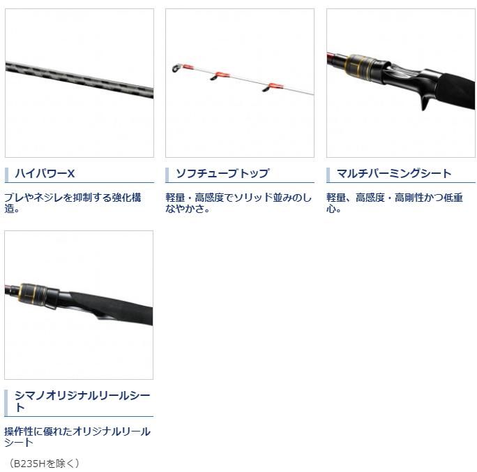シマノ　一つテンヤマダイSP 250MH-T シマノ 20 炎月 BB 一つテンヤマダイ 250MH (スピニングモデル