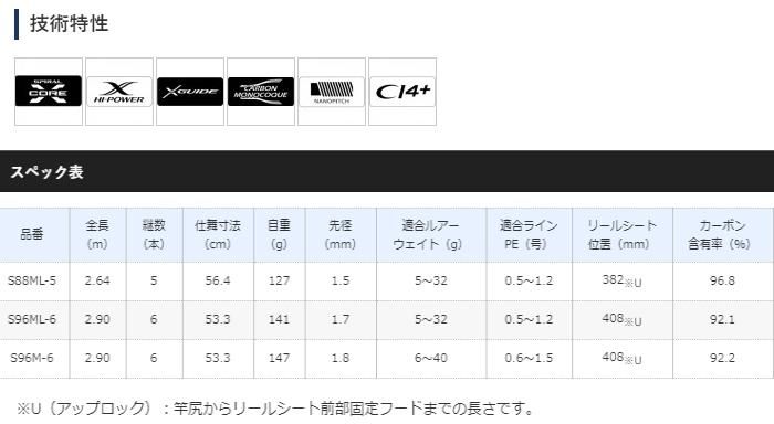 シマノ 20 エクスセンス MB S96M-6 / シーバスロッド (S01 シマノ 20 エクスセンス MB S96M-6 / シーバスロッド (S01