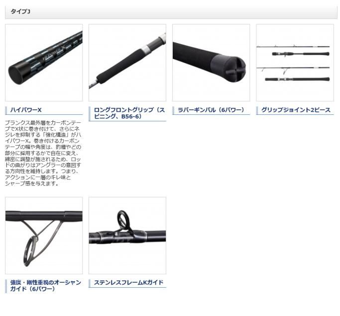 シマノ 21 グラップラー BB タイプJ S60-2 / ジギングロッド