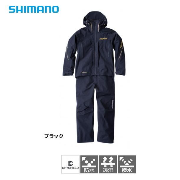 シマノ NEXUS DS レインスーツ RA-125U ブラック Mサイズ (送料