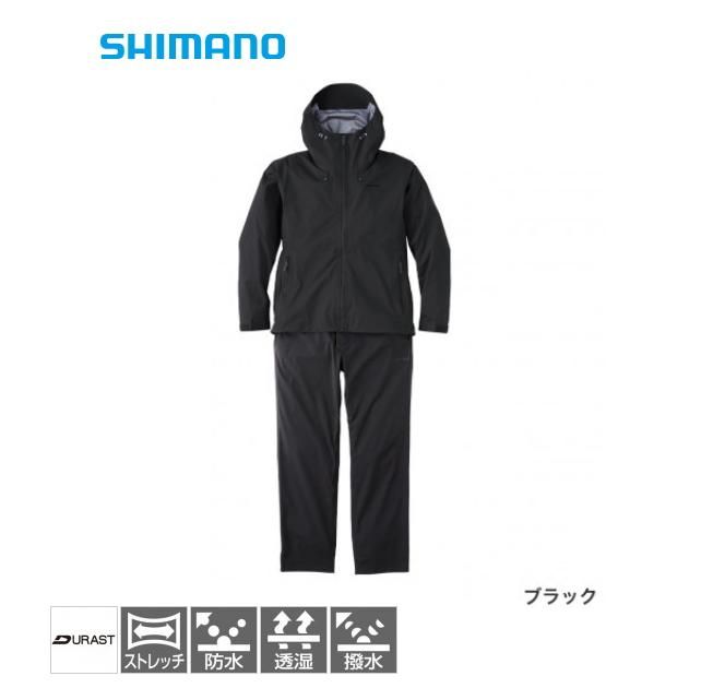送料無料の通販 レインギアスーツ シマノ 01 (送料 Mサイズ ブラック RA-001U ウェア