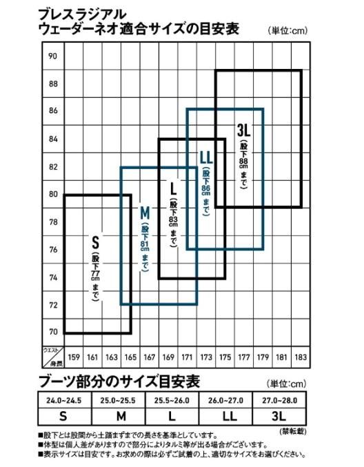 ダイワ ブレスラジアルウェーダーネオ RW-4350B-NE (先丸) ブラック Lサイズ (送料無料) 【本店特別価格】