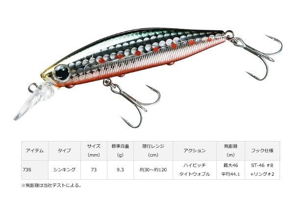 ダイワ モアザン ベイソールミノー 73S #アデルライトニング