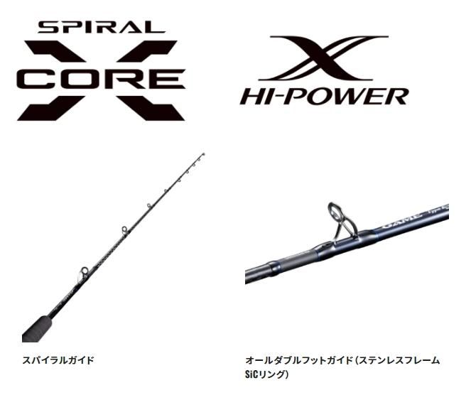 ジギングロッド ブラック 5ガイド