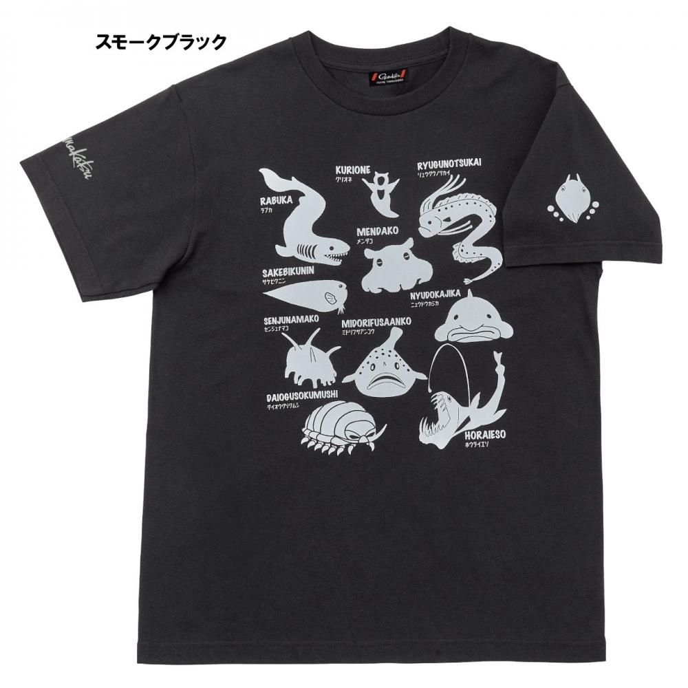がまかつ Tシャツ (深海生物) GM-3678 スモークブラック Mサイズ