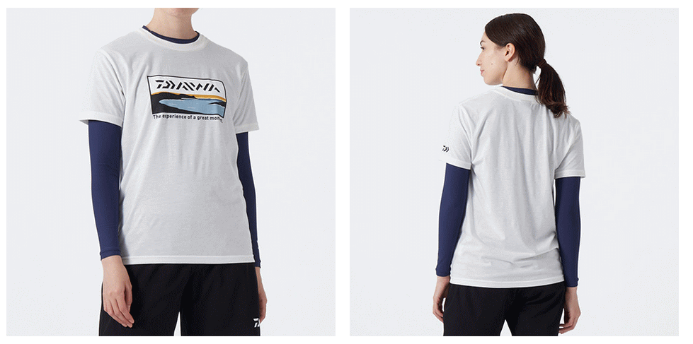 世界的に ダイワ 120 サックスブルー DE-6522 サーフ グラフィックTシャツ その他