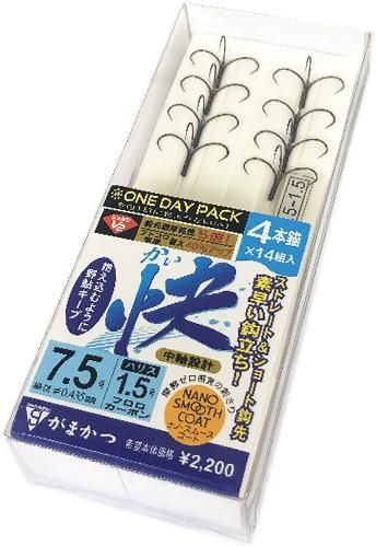 がまかつ ワンデイパック G-HARD V2 快 4本錨 14本入 6.5号 がまかつ ワンデイパック G-HARD V2 快 4本錨 14本入 6.5号