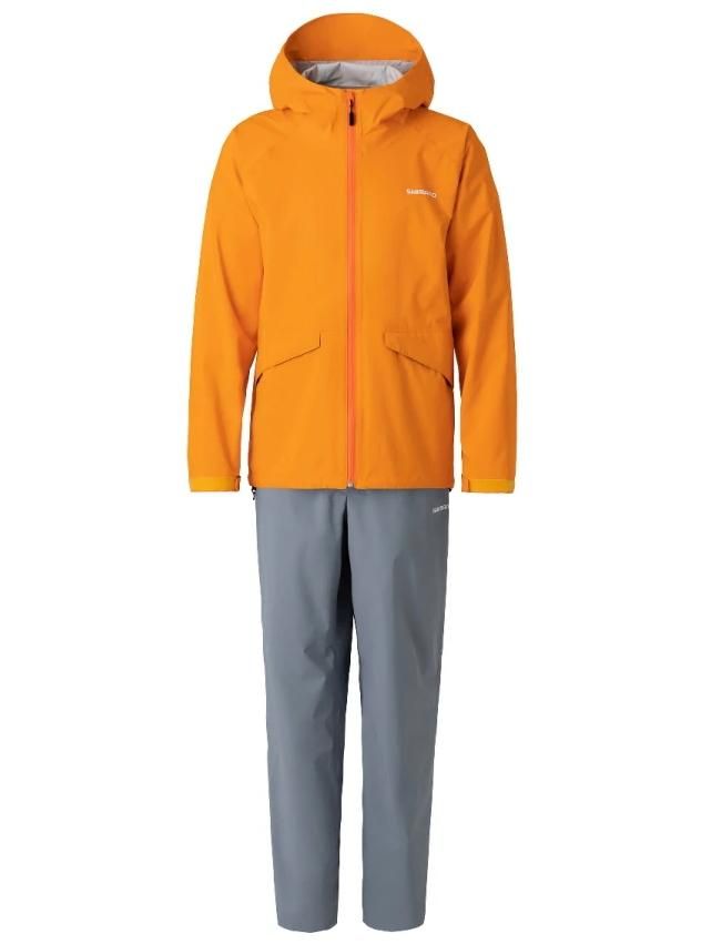 シマノ ベーシック フィッシングレインスーツ RA-005V オレンジ M