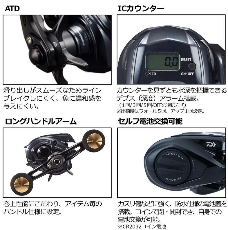 ダイワ ライトゲーム IC 150 (右ハンドル) / カウンター付き ダイワ ライトゲーム IC 150 (右ハンドル) / カウンター付き