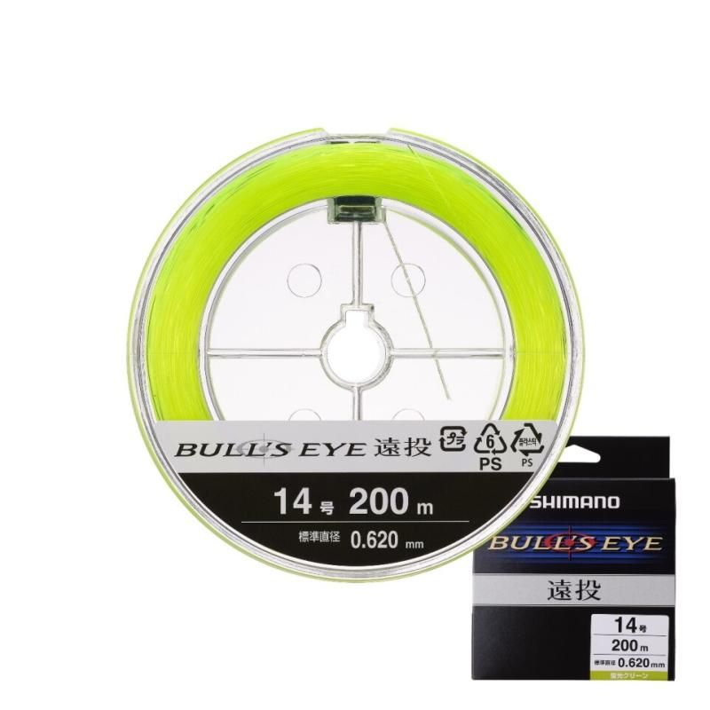 セール) シマノ ブルズアイ遠投 LA-C61V 14号 200m / ナイロンライン