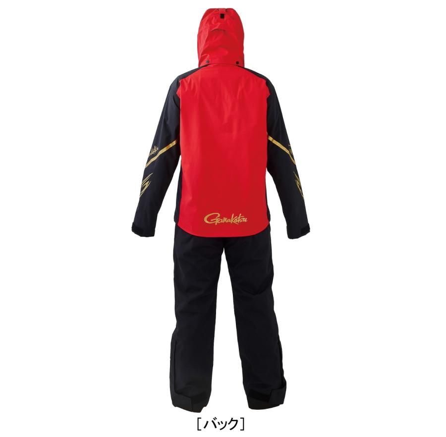 がまかつ フィッシングレインスーツ GM-3658 レッド LLサイズ
