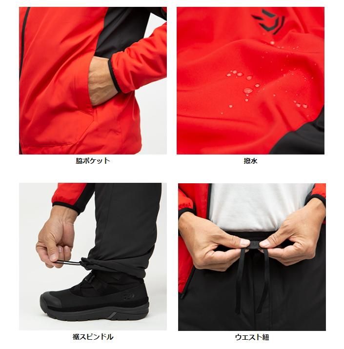 ダイワ ウォームアップスーツ DI-5522 ブラック XLサイズ / 防寒ウェア