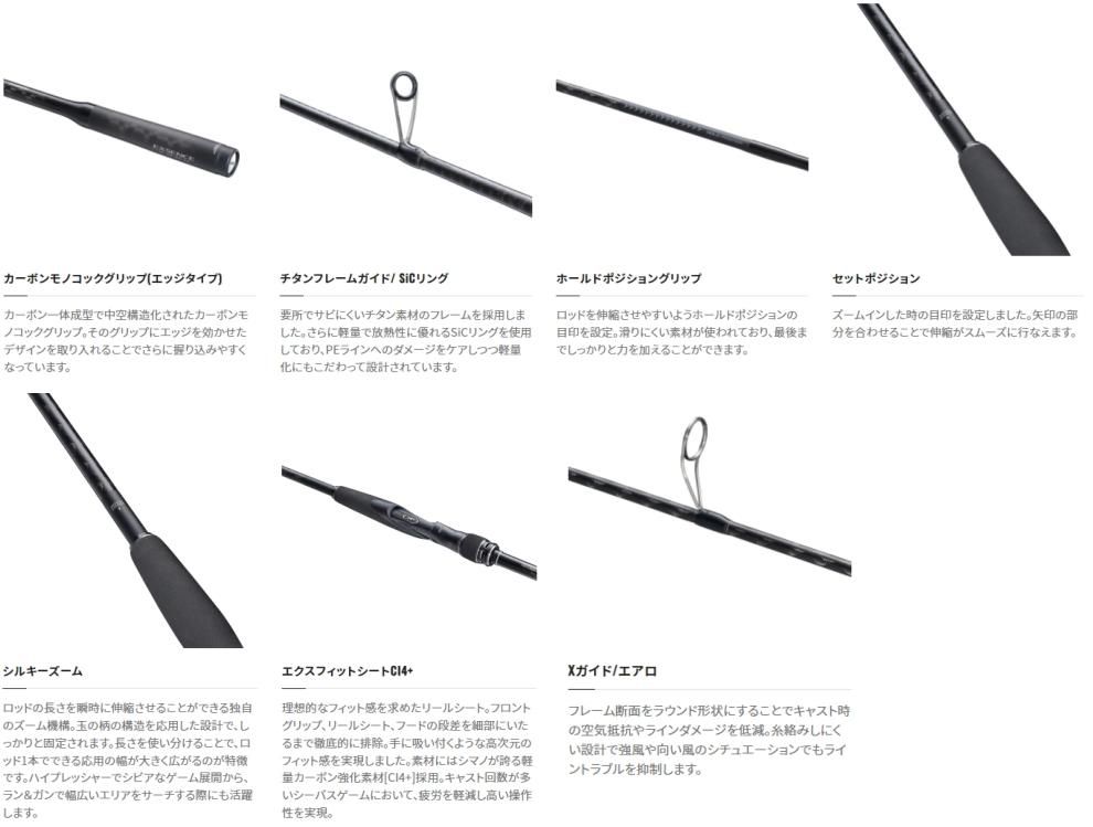 22エクスセンスズーム S86-96ML シマノ(SHIMANO) エクスセンスズーム S86-96ML エクスセンス