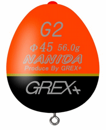 グレックスプラス GREX+ ナミダ 45 (NAMIDA 45) 1号 オレンジ / ウキ (O01) 【本店特別価格】