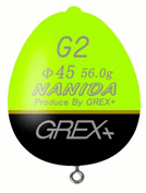 グレックスプラス GREX+ ナミダ 45 (NAMIDA 45) 2号 イエロー / ウキ (O01) 【本店特別価格】