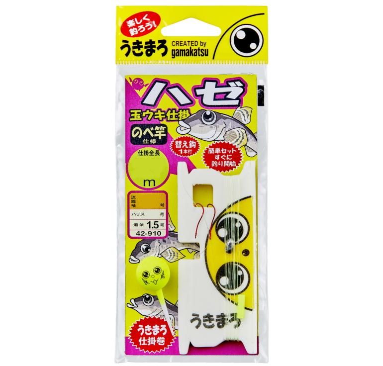 がまかつ うきまろ ハゼ玉ウキ仕掛 2.1M 流線袖6号 ハリス0.8号 幹糸