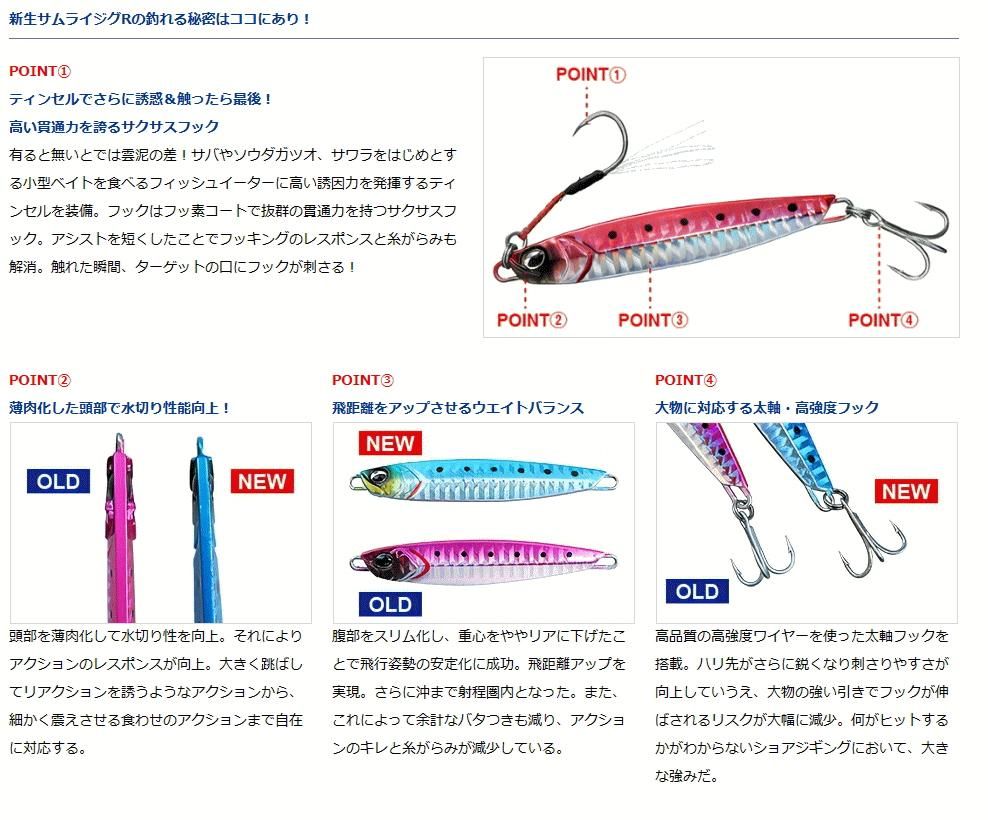 ダイワ サムライジグR 30g #フルルミノーバ / メタルジグ ルアー