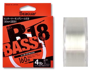 クレハ シーガー R18 BASS 160m (80m×2回分) 20lb クリア