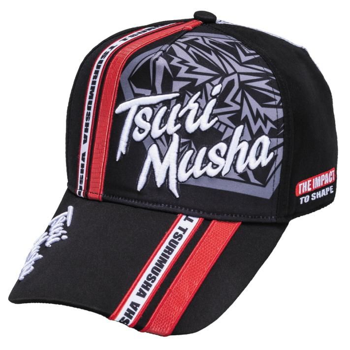 新品未使用　釣武者　キャップ 釣武者 TM レッドリザードキャップ フリーサイズ ブラック