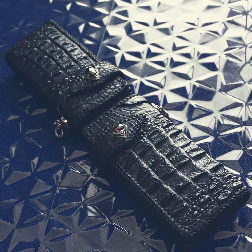 クロコダイル 長財布 背面ホーンバック・ブラック/コンチョ 限定 クロコダイル 長財布 背面ホーンバック・ブラック/コンチョ 限定