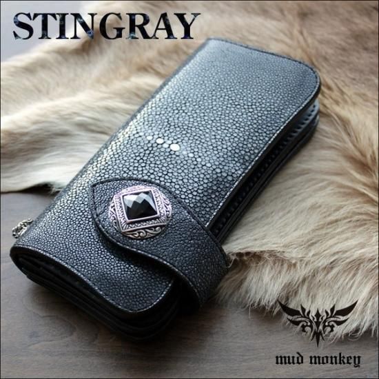 バイカーズウォレット スティングレー 長財布/MDオニキス バイカーズウォレット スティングレー 長財布/MDオニキス