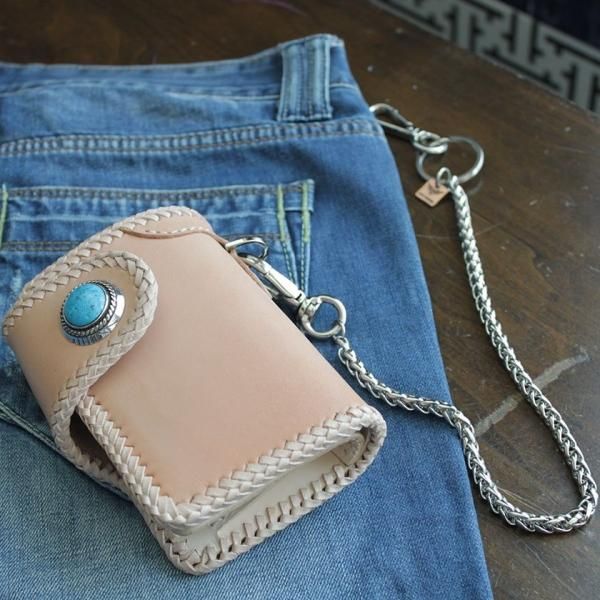 バイカーズウォレット 二つ折り財布 栃木レザーウォレット バイカーズウォレット 二つ折り財布 栃木レザーウォレット