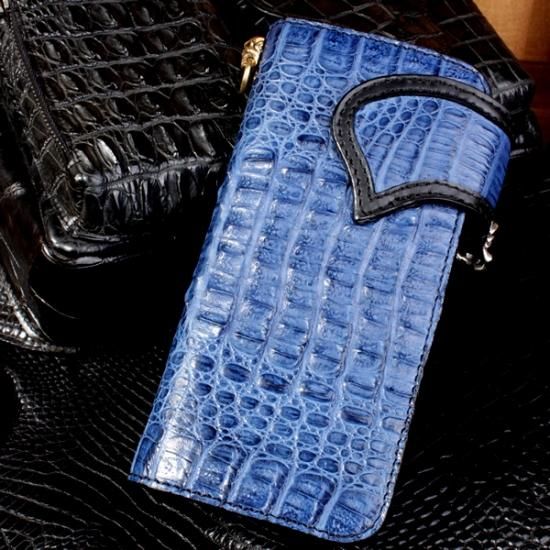 バイカーズウォレット/クロコダイル 長財布/クラウンブルー バイカーズウォレット/クロコダイル 長財布/クラウンブルー