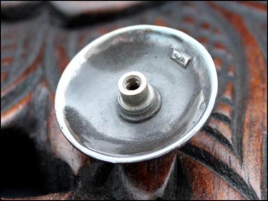 コンチョ ボタン/シルバー925/ターコイズホワイト NEOインディアンナバホ