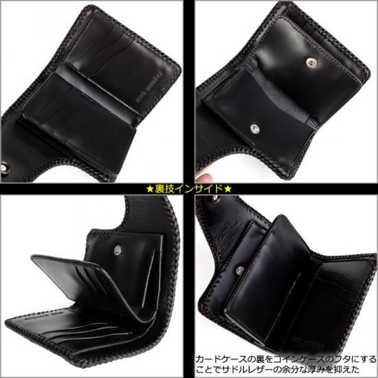 tany　【ハーフウォレット】ドロップハンドル付き ナチュラル コンチョ パイソンハーフウォレット ブラック/コンチョタイガーアイ