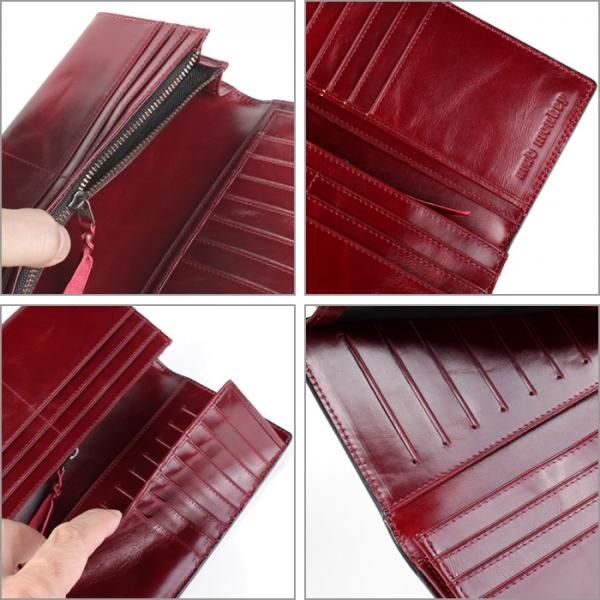 シャーク・サメ 長財布/ブラック/イタリアンレザーレッド/カード