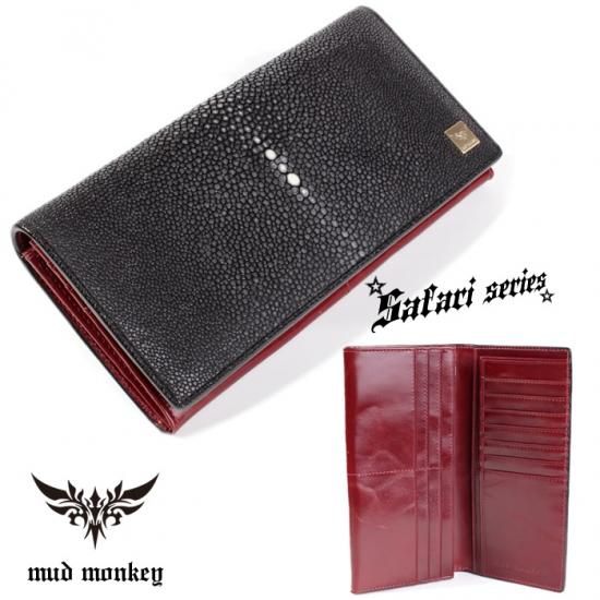 スティングレイ・エイ 長財布/ポリッシュブラック/イタリアン スティングレイ・エイ 長財布/ポリッシュブラック/イタリアン