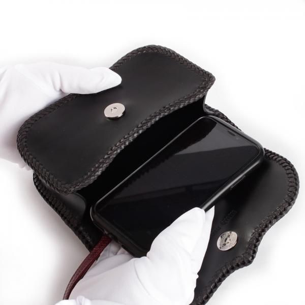 ウエストポーチ / ウエストバッグ シャークブラック サドル