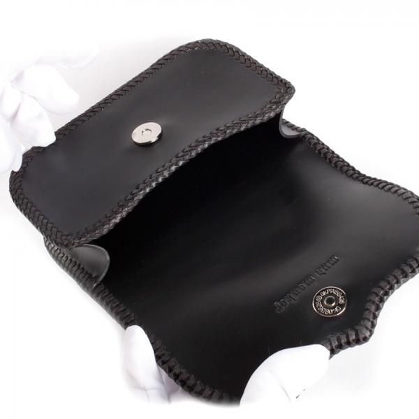 PXG ブラックレザーウエストポーチ fannypack4525a.jpg